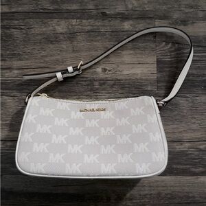 Michael Kors Gray Monogram Shoulder Bag
